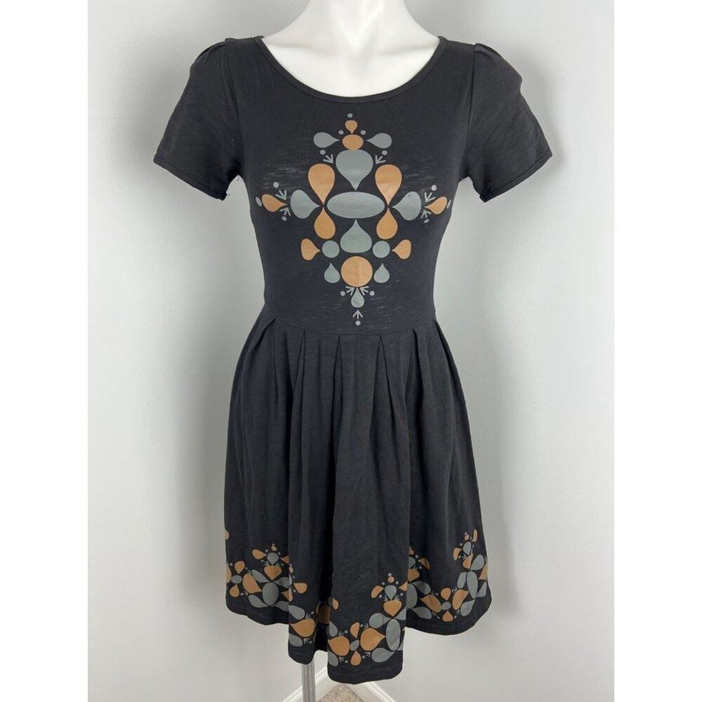 Dear Creatures Short Sleeved Fit & Flare Dress XS Twee
